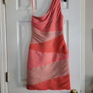 Bcbg one shoulder dress